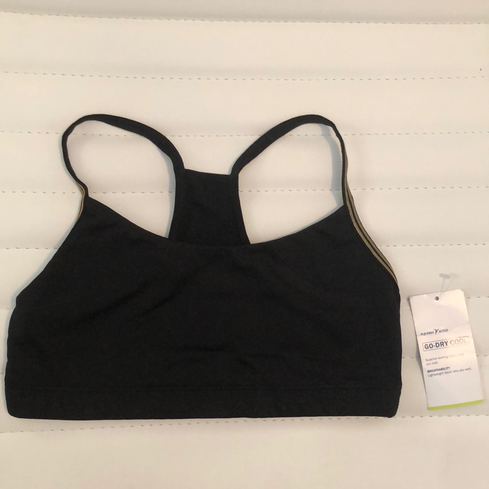 Black and Gold Sports Bra